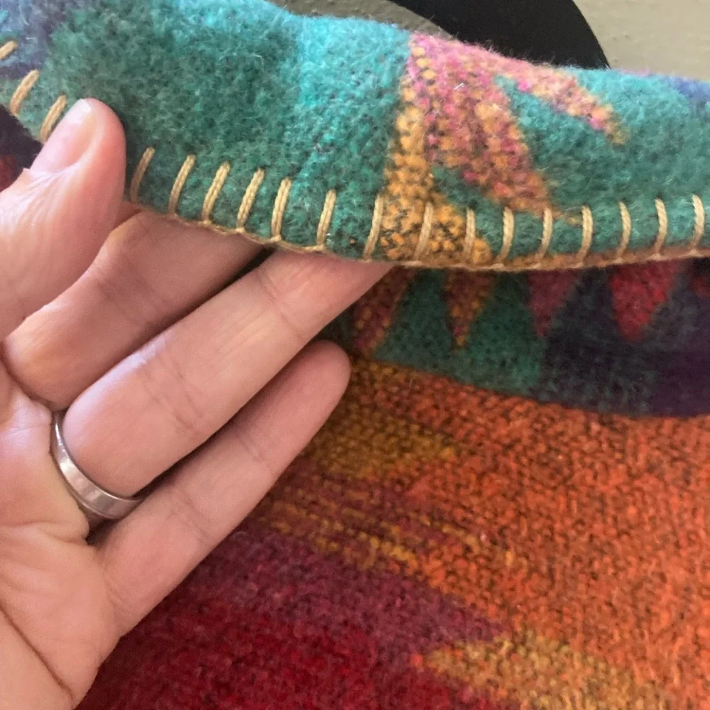 Vintage RHONDA STARK - Southwest Wool Blend Jacket Coat - Large - Picture 6 of 11